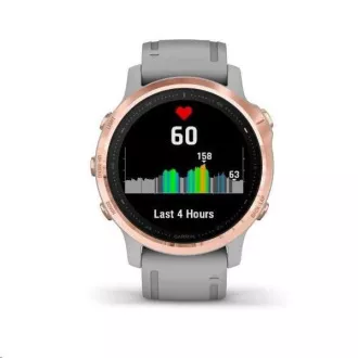 Garmin GPS sportóra fenix6S PRO Sapphire, RoseGold / Gray Band (TÉRKÉP / Zene)