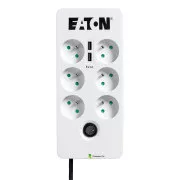Eaton Protection Box 6 USB FR, túlfeszültség védelem, 6 aljzat, 2x USB töltő, 1 m