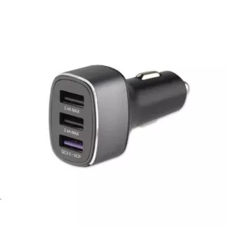 4smarts autós töltő VoltRoad 7P + Fast Charge, 3x USB, 3, 6 A, fekete