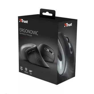 TRUST ergonomikus függőleges egér Verro Wireless Ergonomic Mouse, fekete