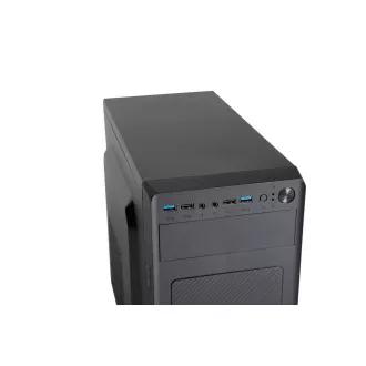 1stCOOL tok STEP 3 ver.2, micro ATX, AU, 2xUSB 3.0   2x USB 2.0, tápegység nélkül, Fekete