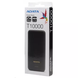 ADATA PowerBank AT10000 - külső akkumulátor mobilhoz/tablethez 10000mAh, fekete színű