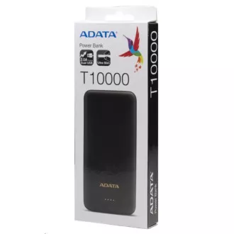 ADATA PowerBank AT10000 - külső akkumulátor mobilhoz/tablethez 10000mAh, fekete színű ADATA PowerBank AT10000 - külső akkumulátor mobilhoz/tablethez 10000mAh, fekete színű