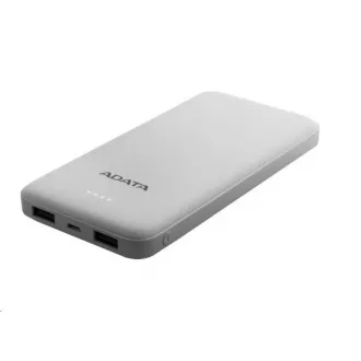 ADATA PowerBank AT10000 - külső akkumulátor mobilhoz/tablethez 10000mAh, fehér színű