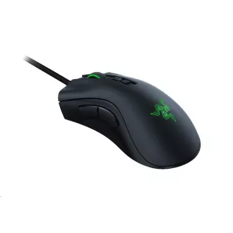 RAZER egér DeathAdder V2, optikai, 20 000 dpi felbontás, USB, hibrid felhőtárhely és integrált memória, RGB