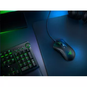 RAZER egér DeathAdder V2, optikai, 20 000 dpi felbontás, USB, hibrid felhőtárhely és integrált memória, RGB