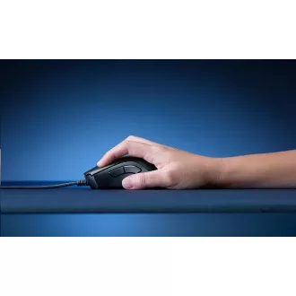 RAZER egér DeathAdder V2, optikai, 20 000 dpi felbontás, USB, hibrid felhőtárhely és integrált memória, RGB