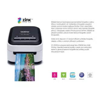 BROTHER címkenyomtató FOTÓ - VC500W - WIFI, USB, SZÍNES tinta nélkül - Integrált vágás BROTHER címkenyomtató FOTÓ - VC500W - WIFI, USB, SZÍNES tinta nélkül - Integrált vágás