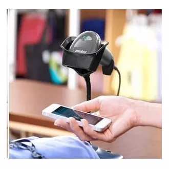 Zebra olvasó DS4608 SR 2D fekete + USB kábel, állvány (DS4308 csere)