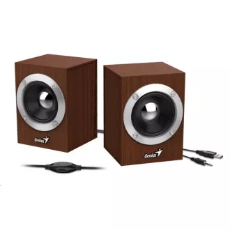 GENIUS hangszóró SP-HF280, 2.0, 6W, fa, barna GENIUS hangszóró SP-HF280, 2.0, 6W, fa, barna