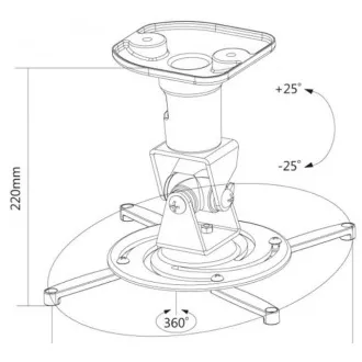 Reflecta SUPVEX 22cm-es mennyezeti projektor tartó