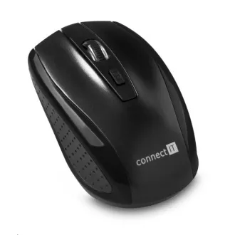CONNECT IT Vezeték nélküli optikai egér (+ 2x AAA elem ingyenes), fekete CONNECT IT Vezeték nélküli optikai egér (+ 2x AAA elem ingyenes), fekete