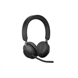Jabra headset állvánnyal Evolve2 65, Link 380a MS, sztereó, fekete