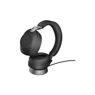 Jabra headset állvánnyal Evolve2 85, Link 380c MS, sztereó, fekete