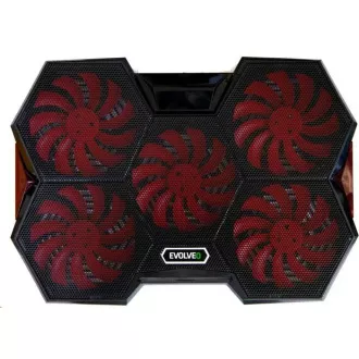 EVOLVEO Ania 14, laptop hűtőállvány, piros háttérvilágítás