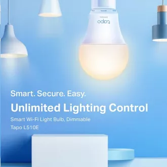 TP-Link Tapo L510E Smart WiFi dimmelhető LED izzó (fehér, 2700K, 806lm, 2, 4GHz, E27)