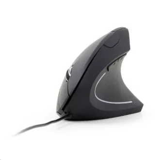 GEMBIRD egér MUS-ERGO-01, vezetékes, optikai, függőleges, 1200-3200 dpi, USB, fekete GEMBIRD egér MUS-ERGO-01, vezetékes, optikai, függőleges, 1200-3200 dpi, USB, fekete
