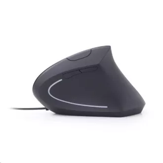 GEMBIRD egér MUS-ERGO-01, vezetékes, optikai, függőleges, 1200-3200 dpi, USB, fekete GEMBIRD egér MUS-ERGO-01, vezetékes, optikai, függőleges, 1200-3200 dpi, USB, fekete