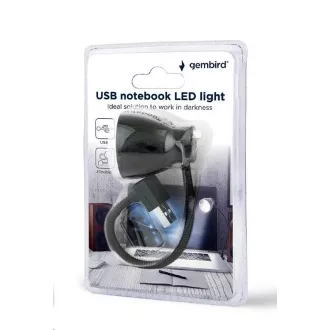 GEMBIRD USB laptop lámpa, rugalmas, fekete