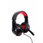 GEMBIRD fejhallgató mikrofonnal GHS-U-5.1-01, játék, 5.1 surround, fekete-piros, USB