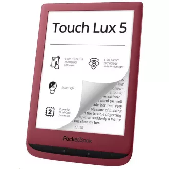 POCKETBOOK 628 Touch Lux 5 - Rubinvörös