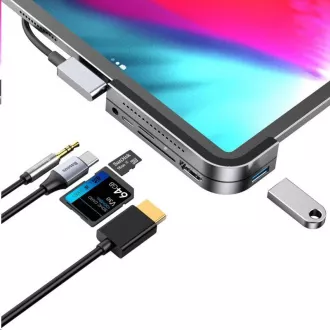 Baseus multifunkcionális HUB iPad Pro USB-C-hez, szürke