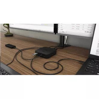 tec USB-C kétkijelzős dokkolóállomás, 100 W-os tápellátás tec USB-C kétkijelzős dokkolóállomás, 100 W-os tápellátás