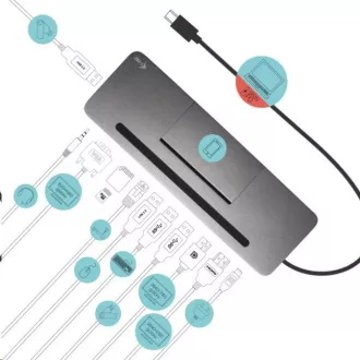 i-tec USB-C fém ergonomikus 4K 3x kijelző dokkolóállomás Power Delivery 85 W i-tec USB-C fém ergonomikus 4K 3x kijelző dokkolóállomás Power Delivery 85 W