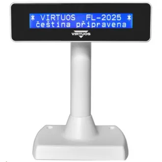 Virtuos ügyfélkijelző Virtuos FL-2025MB 2x20, USB, fehér