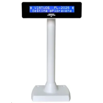 Virtuos ügyfélkijelző Virtuos FL-2025MB 2x20, USB, fehér