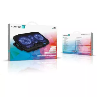 CONNECT IT Laptop hűtőpárna, fekete
