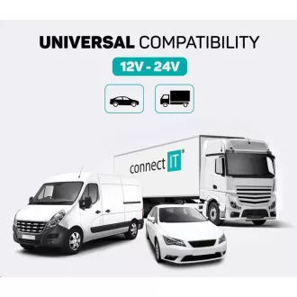 CONNECT IT InCarz QUICK CHARGE 3.0 autós töltő, 1x USB-A, 3 A, szén