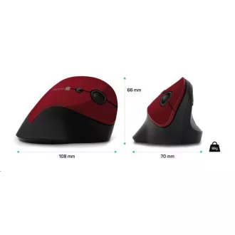 CSATLAKOZTASSA AZ EGÉSZSÉGÉRT ergonómikus függőleges egér, (+ 1x AA elem nélkül), vezeték nélküli, piros CSATLAKOZTASSA AZ EGÉSZSÉGÉRT ergonómikus függőleges egér, (+ 1x AA elem nélkül), vezeték nélküli, piros