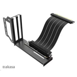 AKASA RISER BLACK PRO, függőleges GPU tartó + Premium PCIe 3.0 Riser kábel AKASA RISER BLACK PRO, függőleges GPU tartó + Premium PCIe 3.0 Riser kábel