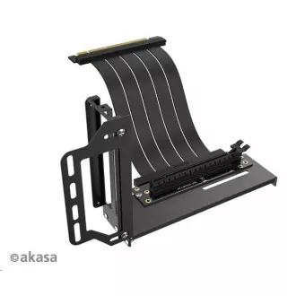 AKASA RISER BLACK PRO, függőleges GPU tartó + Premium PCIe 3.0 Riser kábel AKASA RISER BLACK PRO, függőleges GPU tartó + Premium PCIe 3.0 Riser kábel