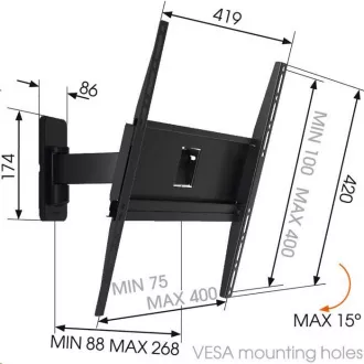 Vogel's MA3030 - TV kar 2 csuklós M