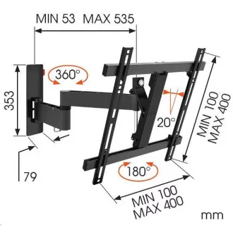 Vogel's W53070 - TV kar 3 csuklós M