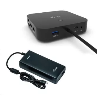 i-tec USB-C Dual Display dokkolóállomás, Power Delivery 100W   univerzális töltő 112W