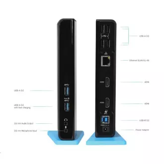 i-tec USB 3.0/USB-C kettős HDMI dokkolóállomás i-tec USB 3.0/USB-C kettős HDMI dokkolóállomás