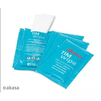 AKASA tisztító törlőkendők AK-TCW-03, 5 törlőkendő készlet + 1x 5g AK-455, nedves, citrusos, processzorok tisztításához, táblázat. térkép AKASA tisztító törlőkendők AK-TCW-03, 5 törlőkendő készlet + 1x 5g AK-455, nedves, citrusos, processzorok tisztításához, táblázat. térkép