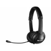 Sandberg SAVER headset mikrofonnal, 3,5 mm-es jack, sztereó, fekete