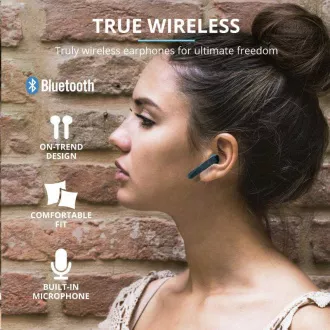 TRUST Primo Touch Bluetooth vezeték nélküli fülhallgató - kék