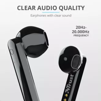 TRUST Primo Touch Bluetooth vezeték nélküli fülhallgató - fekete
