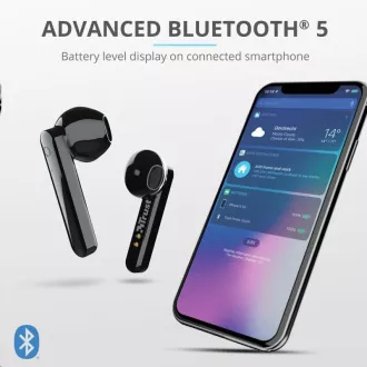 TRUST Primo Touch Bluetooth vezeték nélküli fülhallgató - fekete
