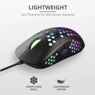 TRUST gaming egér GXT 960 Graphin Ultrakönnyű játékegér TRUST gaming egér GXT 960 Graphin Ultrakönnyű játékegér