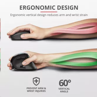 TRUST ergonomikus egér Voxx újratölthető, ergonomikus vezeték nélküli egér TRUST ergonomikus egér Voxx újratölthető, ergonomikus vezeték nélküli egér