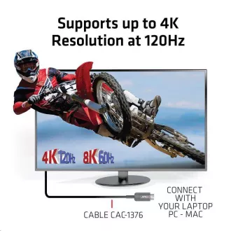 Club3D kábel Ultra Fast HDMI™ tanúsított AOC kábel 8K60Hz, 4K120Hz, 10m