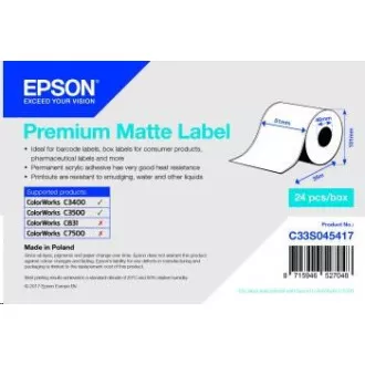 Epson címketekercs, normál papír, 51 mm