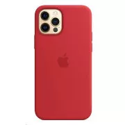 APPLE iPhone 12/12 Pro szilikon tok MagSafe-el - (TERMÉK) Piros
