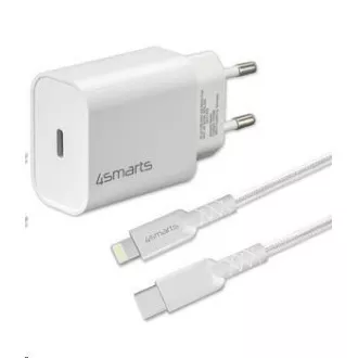 4smarts gyors hálózati töltő VoltPlug 20W PD USB-C-vel -> Lightning MFi kábel 1,5m, fehér 4smarts gyors hálózati töltő VoltPlug 20W PD USB-C-vel -> Lightning MFi kábel 1,5m, fehér